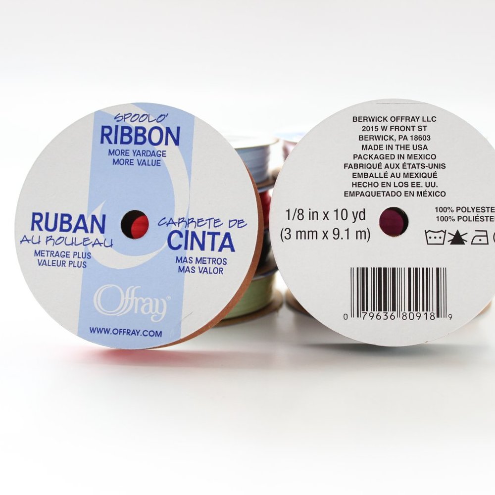 1/8" Ribbon gift wrap crafts assorted colors - Picture 4 of 6